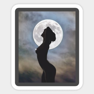 Moon Woman Sticker